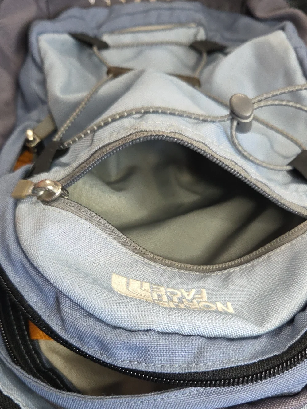 The North Face Isabella Light Blue and Gray Backpack